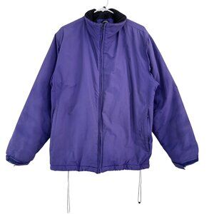Vintage Lands’ End Mens Purple Insulated Fleece Lined Zip Jacket Coat Size L